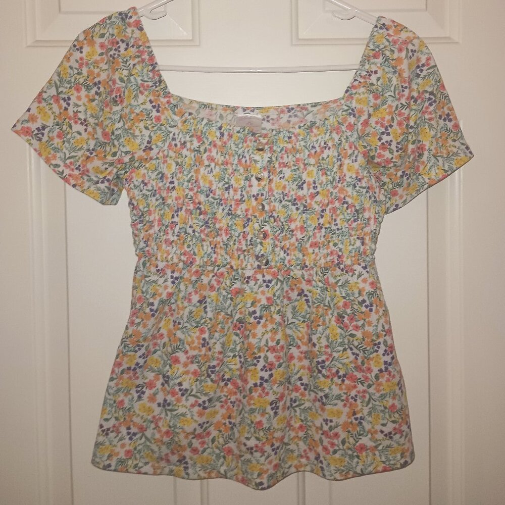 Floral baby doll top